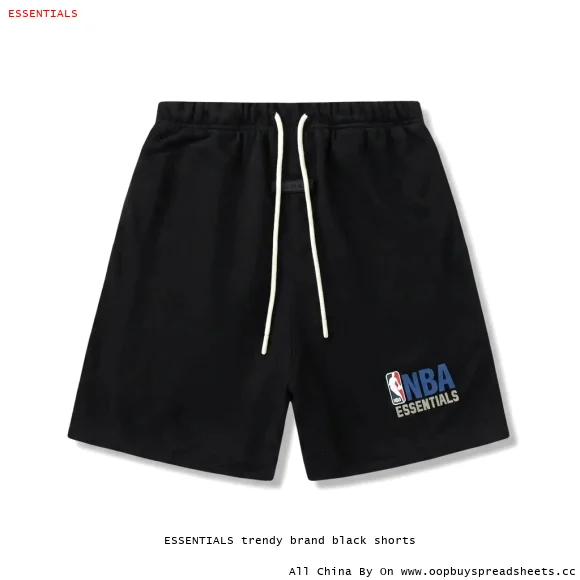 ESSENTIALS trendy brand black shorts