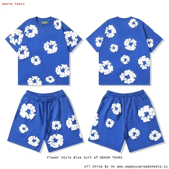 Flower Style Blue Suit of DENIM TEARS