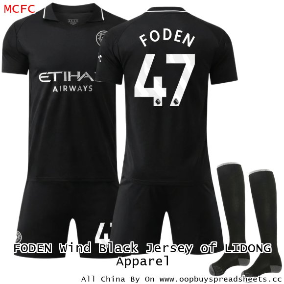 FODEN Wind Black Jersey of LIDONG Apparel