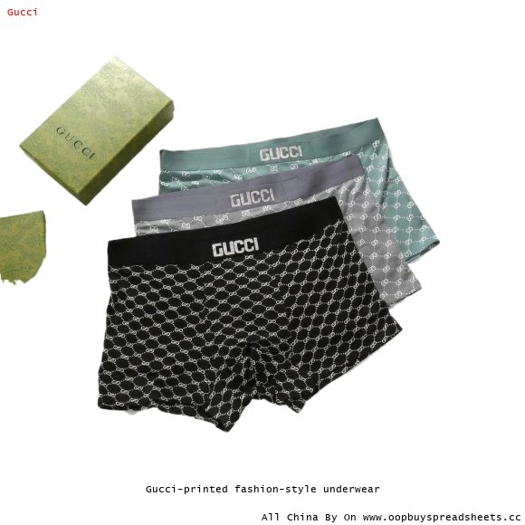 Gucci-printed fashion-style underwear