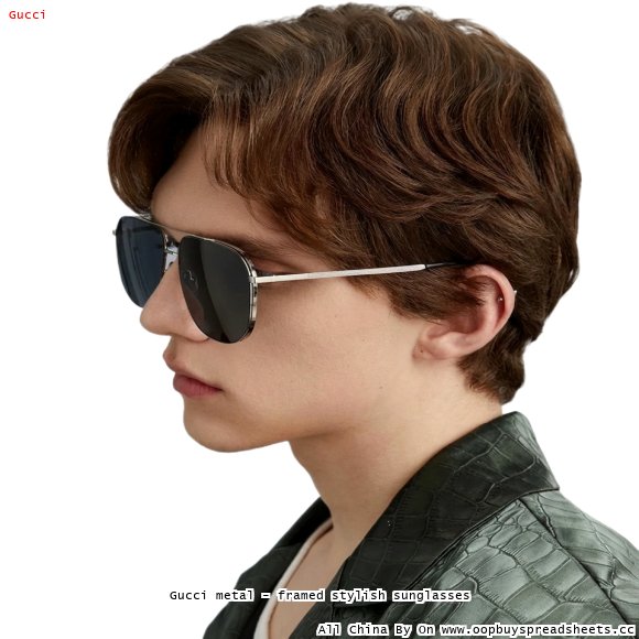 Gucci metal - framed stylish sunglasses