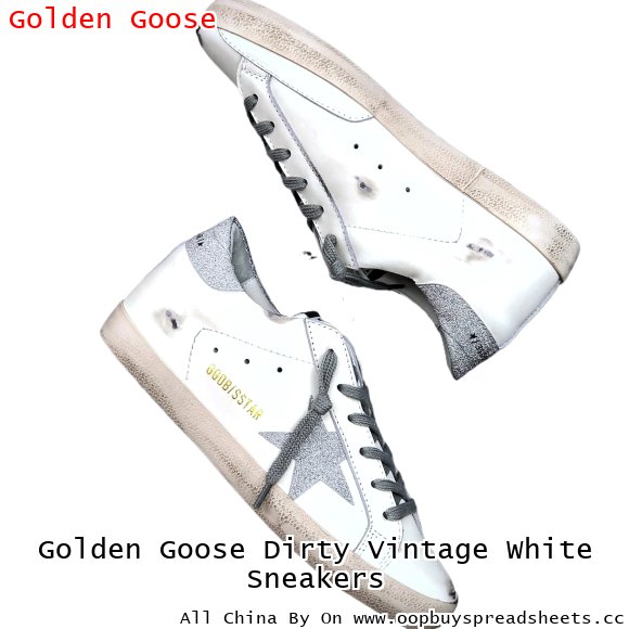 Golden Goose Dirty Vintage White Sneakers