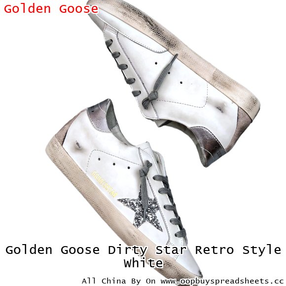 Golden Goose Dirty Star Retro Style White