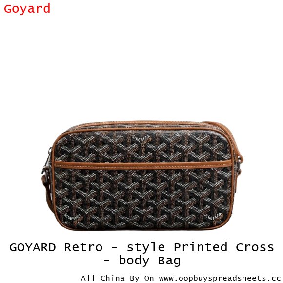 GOYARD Retro - style Printed Cross - body Bag