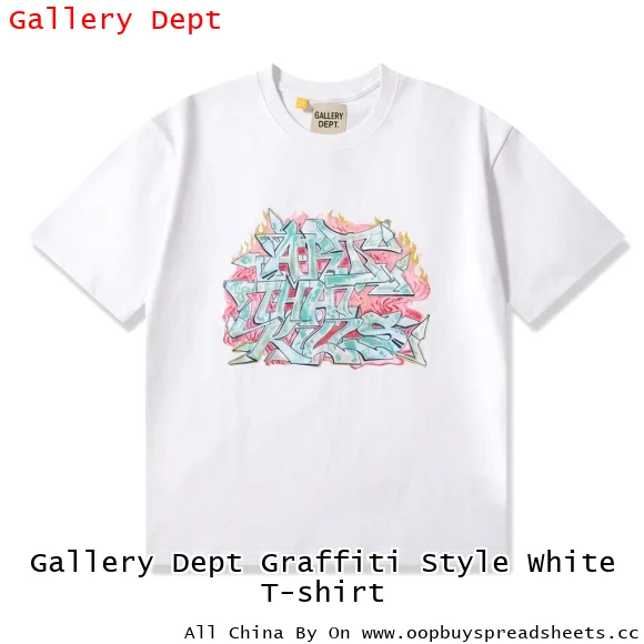 Gallery Dept Graffiti Style White T-shirt