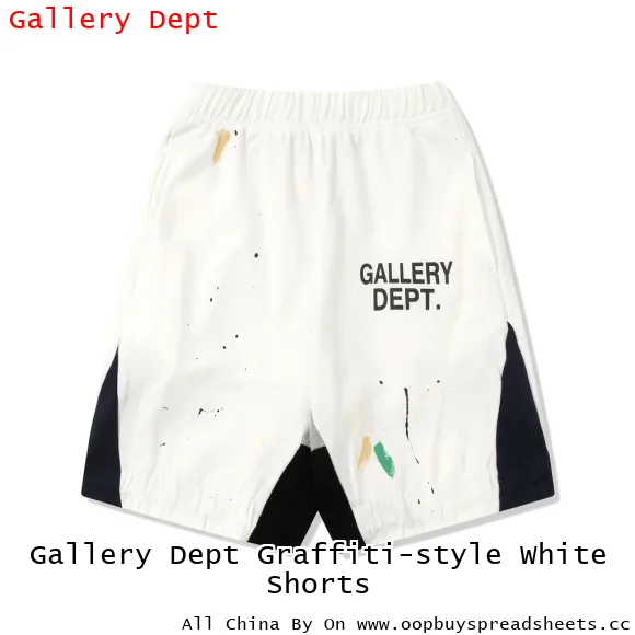 Gallery Dept Graffiti-style White Shorts