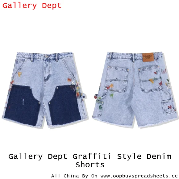 Gallery Dept Graffiti Style Denim Shorts
