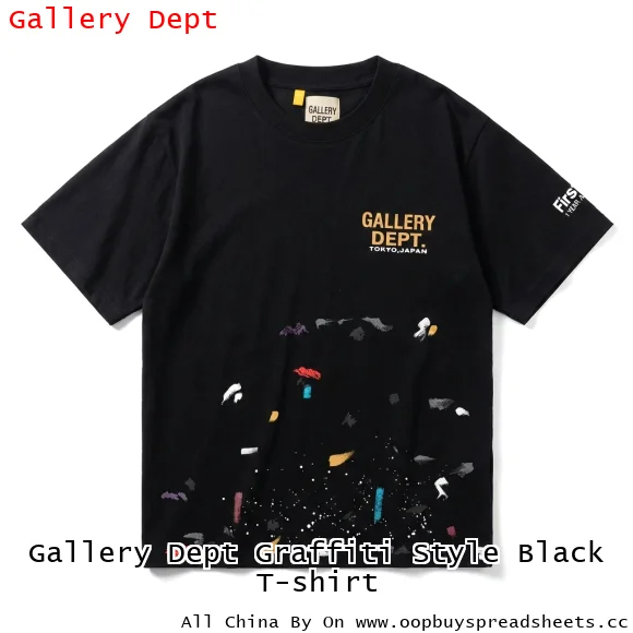Gallery Dept Graffiti Style Black T-shirt