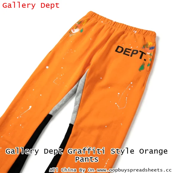 Gallery Dept Graffiti Style Orange Pants