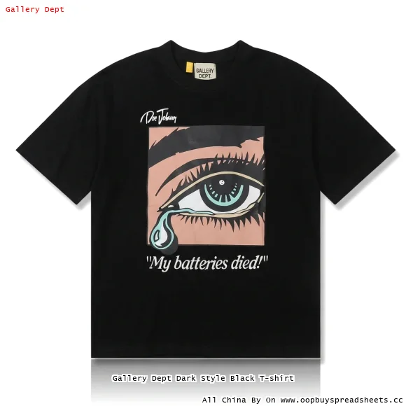 Gallery Dept Dark Style Black T-shirt