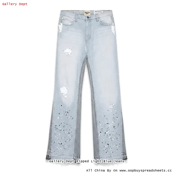 Gallery Dept Ripped Light Blue Jeans