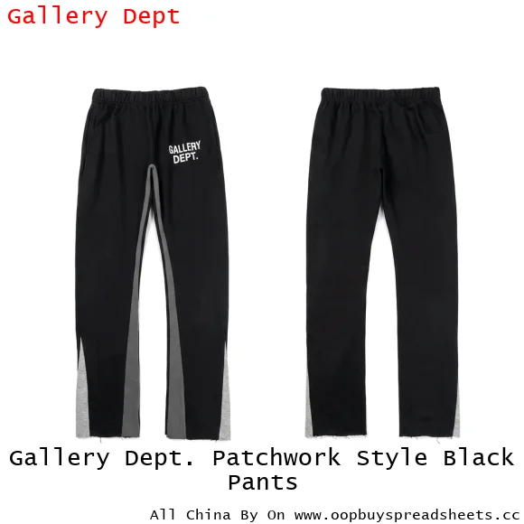 Gallery Dept. Patchwork Style Black Pants