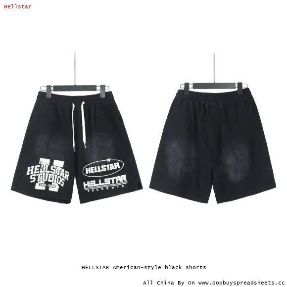 HELLSTAR American-style black shorts