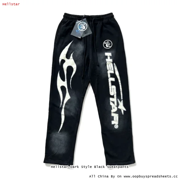 Hellstar Dark Style Black Sweatpants