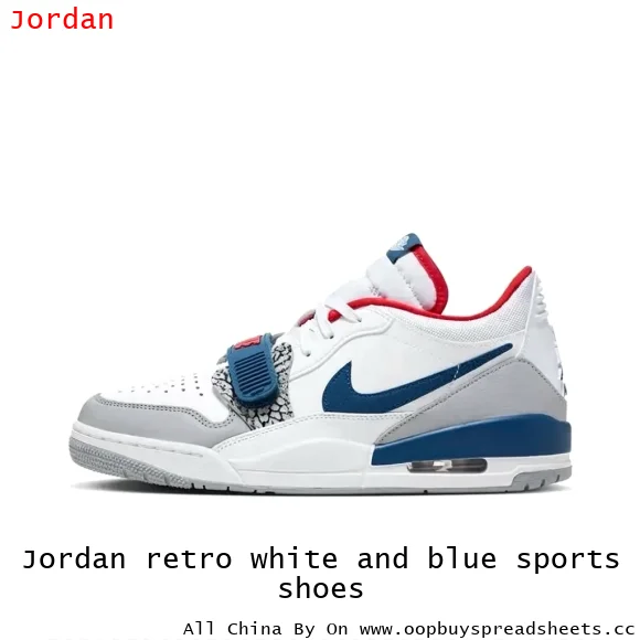 Jordan retro white and blue sports shoes