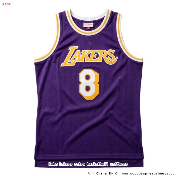 Kobe Lakers retro basketball uniforms