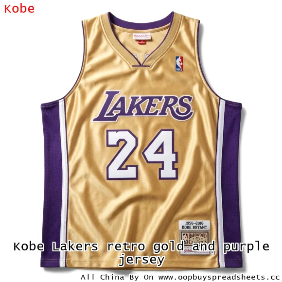 Kobe Lakers retro gold and purple jersey