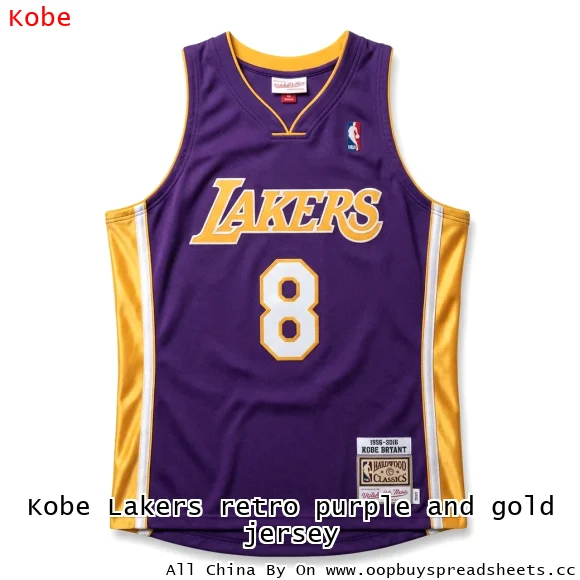 Kobe Lakers retro purple and gold jersey