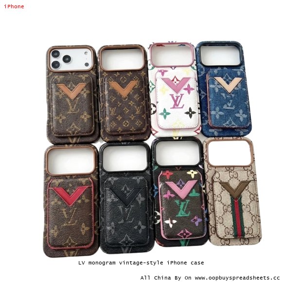 LV monogram vintage-style iPhone case