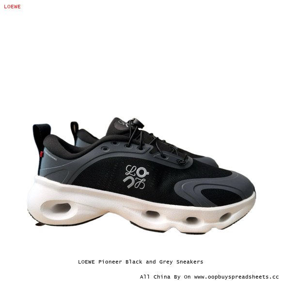 LOEWE Pioneer Black and Grey Sneakers