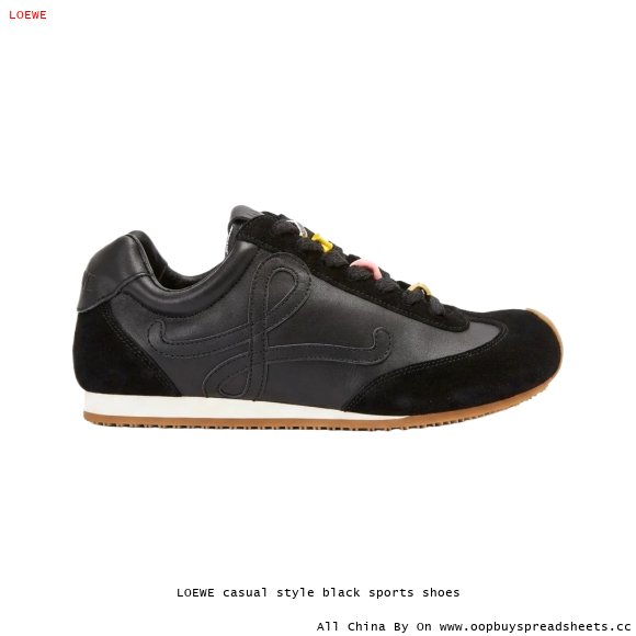LOEWE casual style black sports shoes