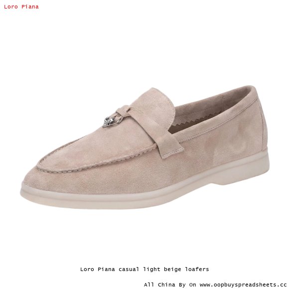 Loro Piana casual light beige loafers