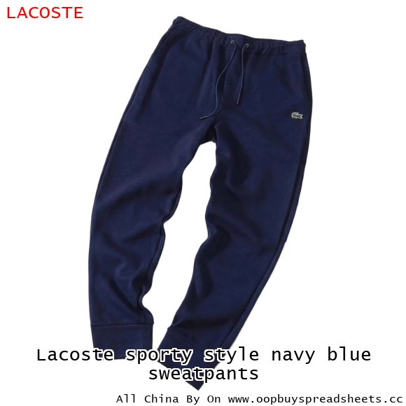 Lacoste sporty style navy blue sweatpants