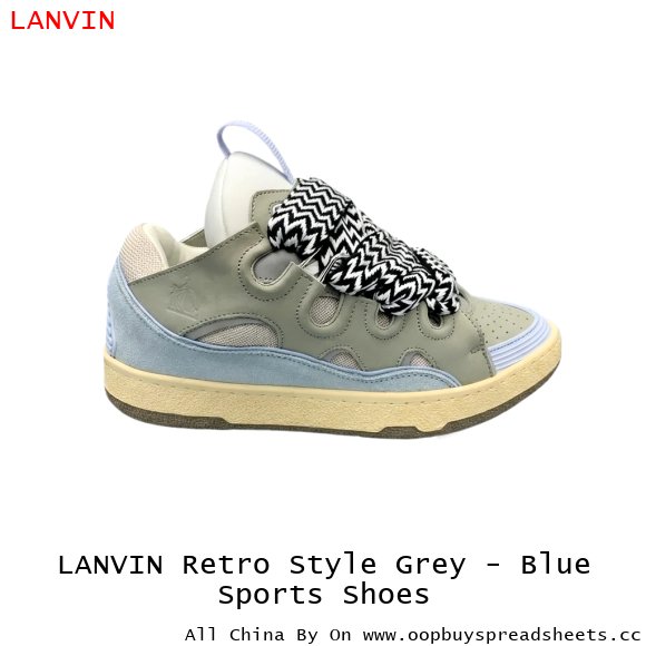 LANVIN Retro Style Grey - Blue Sports Shoes