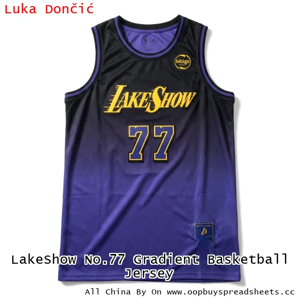 LakeShow No.77 Gradient Basketball Jersey