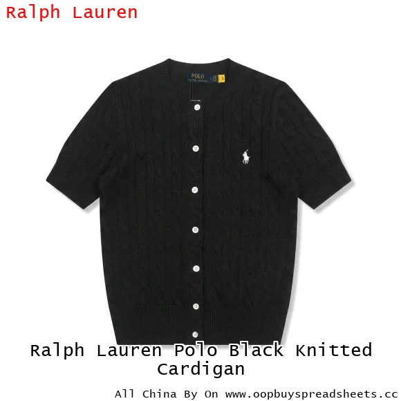Ralph Lauren Polo Black Knitted Cardigan