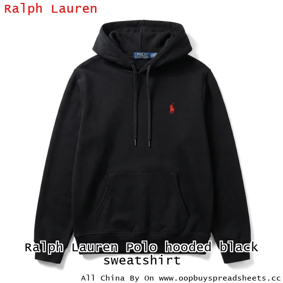 Ralph Lauren Polo hooded black sweatshirt