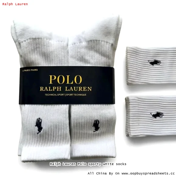 Ralph Lauren Polo sporty white socks