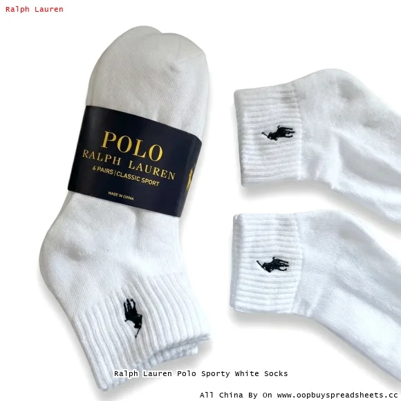Ralph Lauren Polo Sporty White Socks
