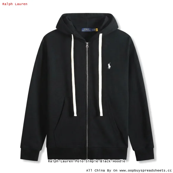 Ralph Lauren Polo Simple Black Hoodie