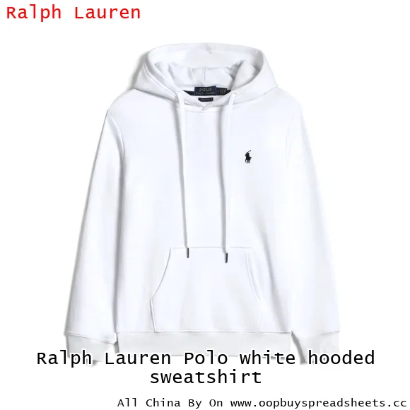 Ralph Lauren Polo white hooded sweatshirt