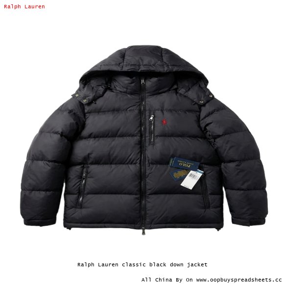 Ralph Lauren classic black down jacket