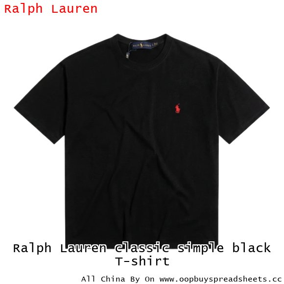 Ralph Lauren classic simple black T-shirt