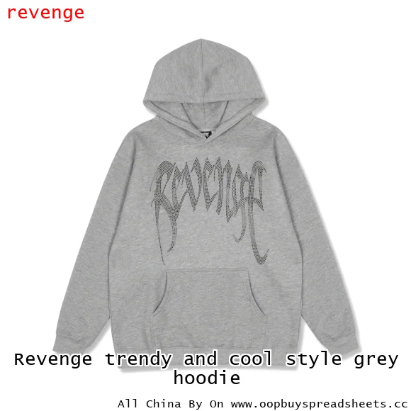 Revenge trendy and cool style grey hoodie