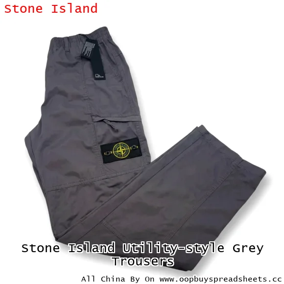 Stone Island Utility-style Grey Trousers