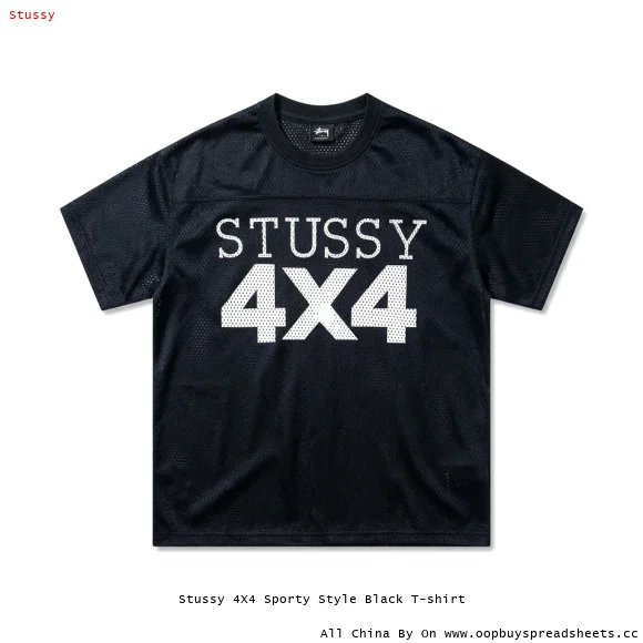 Stussy 4X4 Sporty Style Black T-shirt