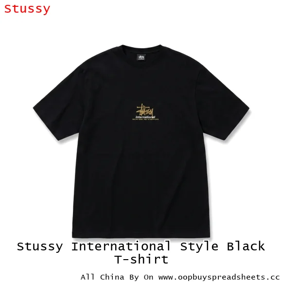 Stussy International Style Black T-shirt