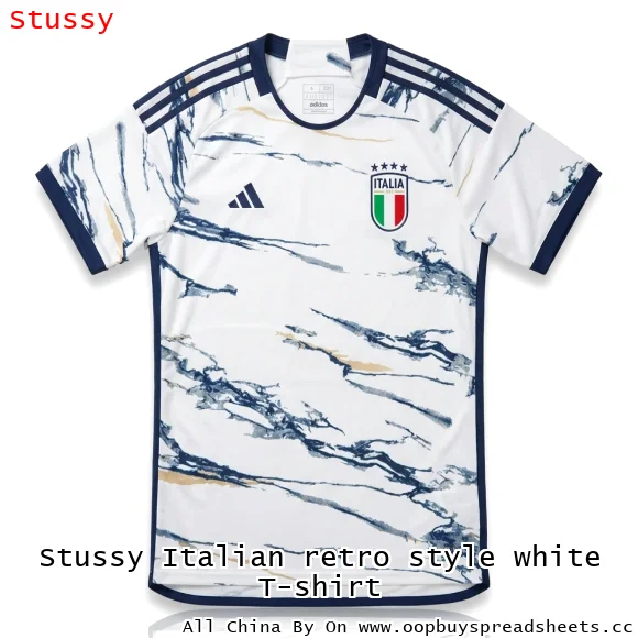 Stussy Italian retro style white T-shirt
