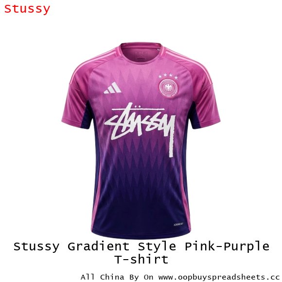 Stussy Gradient Style Pink-Purple T-shirt