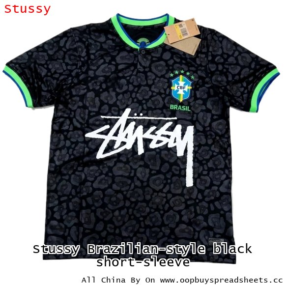 Stussy Brazilian-style black short-sleeve