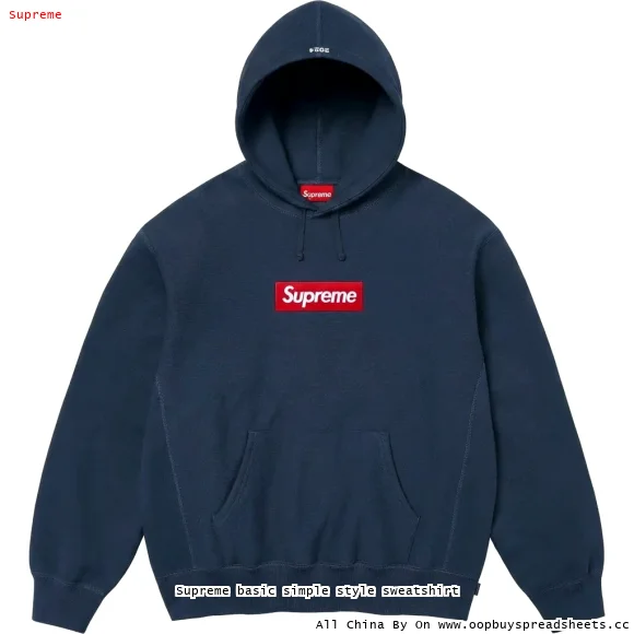 Supreme basic simple style sweatshirt