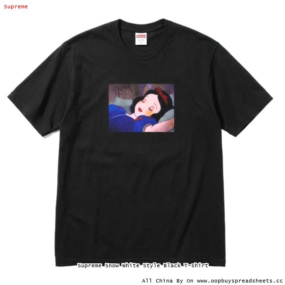 Supreme Snow White Style Black T-shirt