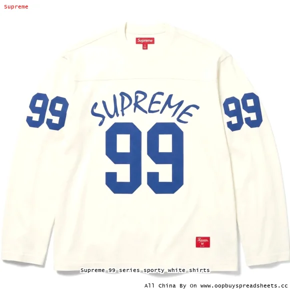 Supreme 99 series sporty white shirts