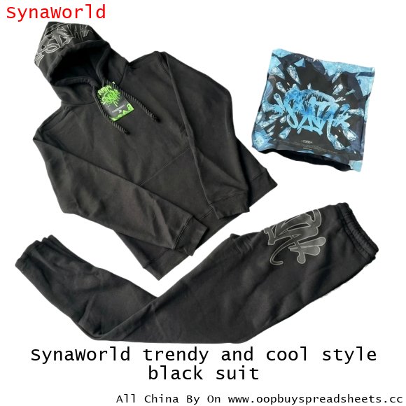 SynaWorld trendy and cool style black suit
