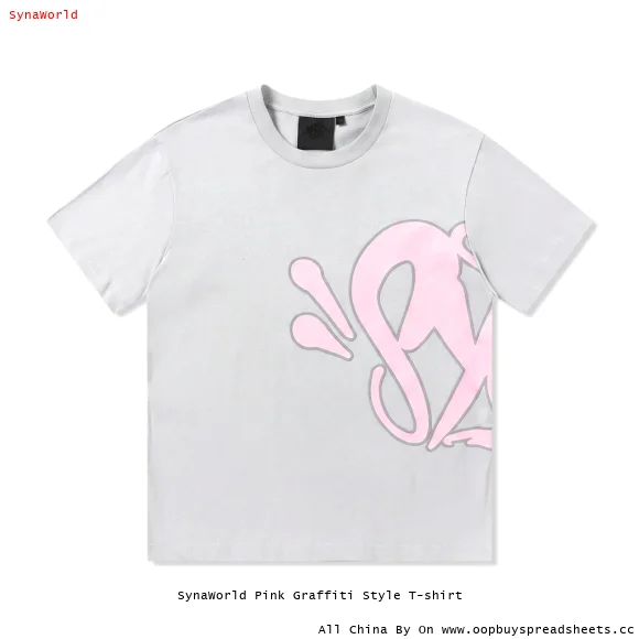SynaWorld Pink Graffiti Style T-shirt