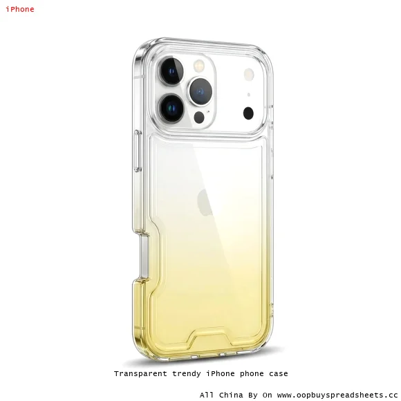 Transparent trendy iPhone phone case